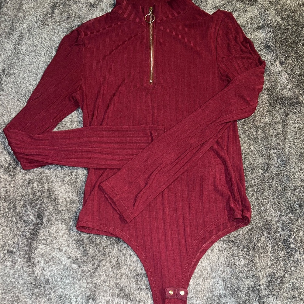 Red long sleeve sweater